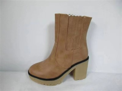 PU tawv High Heel khau boots